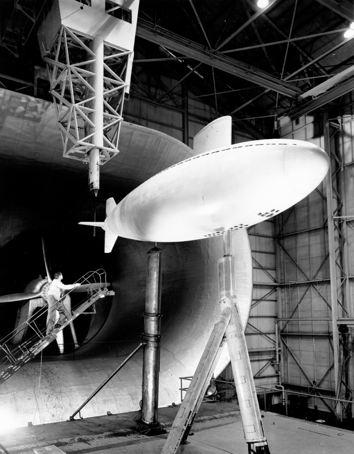 Space History Photo: Submarine in Full Scale Tunnel at NACA Langley